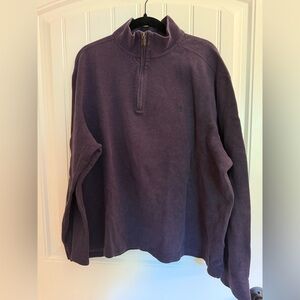 Ralph Lauren Men's Dark Purple Zip-Up Sweater